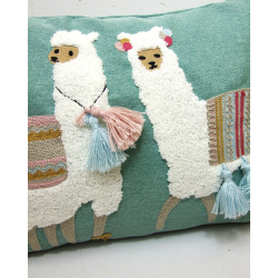 Poduszka dekoracyjna Lamy 30x50cm Miętowa